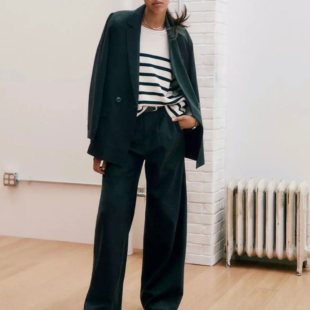 Madewell Conway Pullover Sweater in Stripe in Antique Cream - Picture 4 of 9